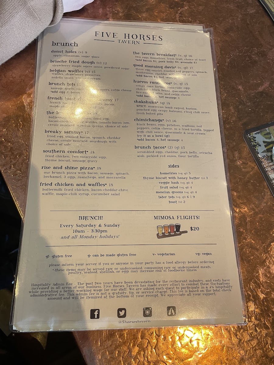 Five Horses Tavern Menu - Image 6